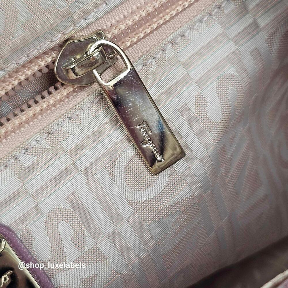 Salvatore Ferragamo Vintage Wicker & Purple Leather Gancini Top Handle Bag RARE - Picture 13 of 15